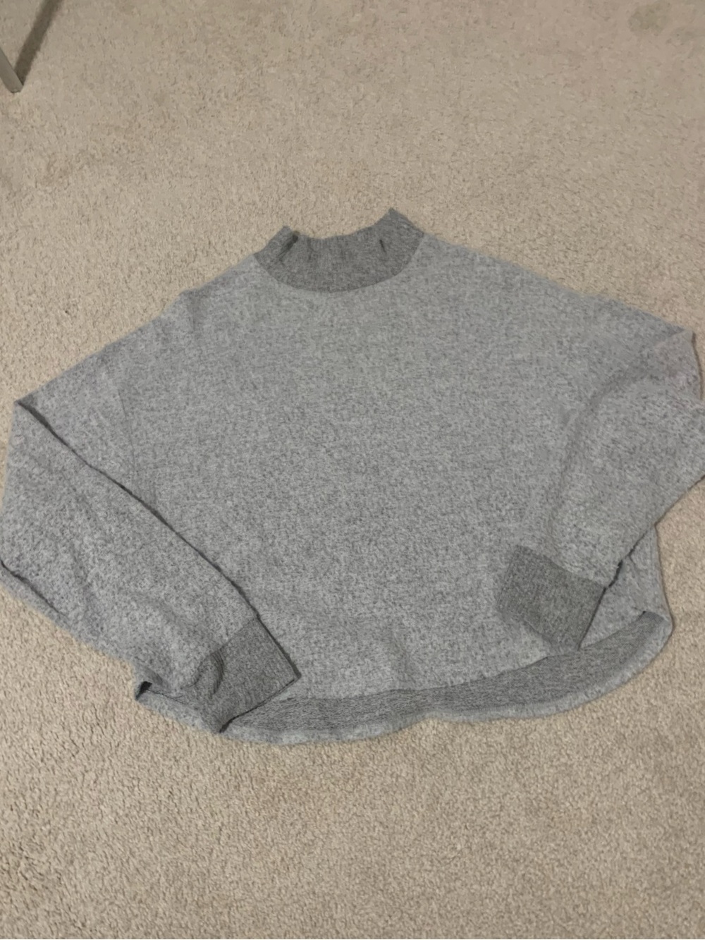 Socialite Heather Gray Mock Neck Pullover